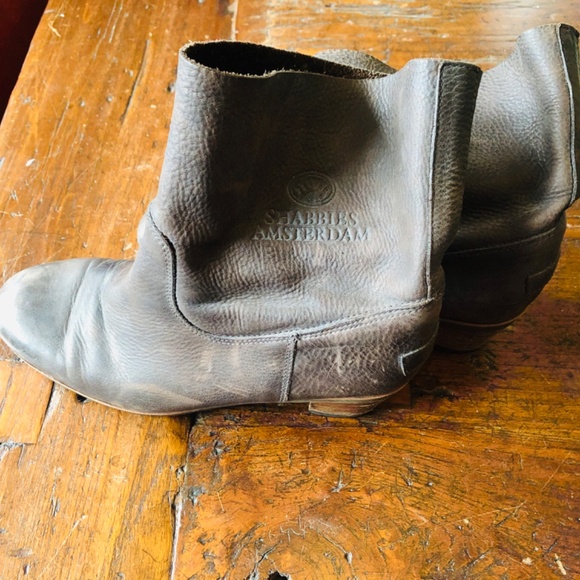 Shabbies Amsterdam leather ankle boots bohemian dark brown US10 EU41 - Picture 8 of 10